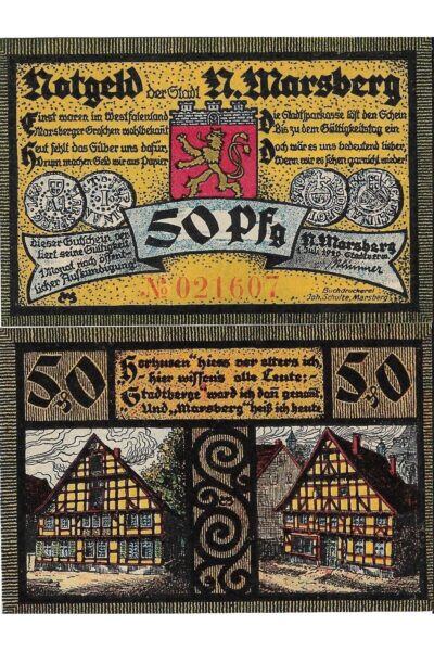 Almanya 50 Pfenning (notgeld) Yabancı Kağıt Para Çil (unc) Koleksiyon Para