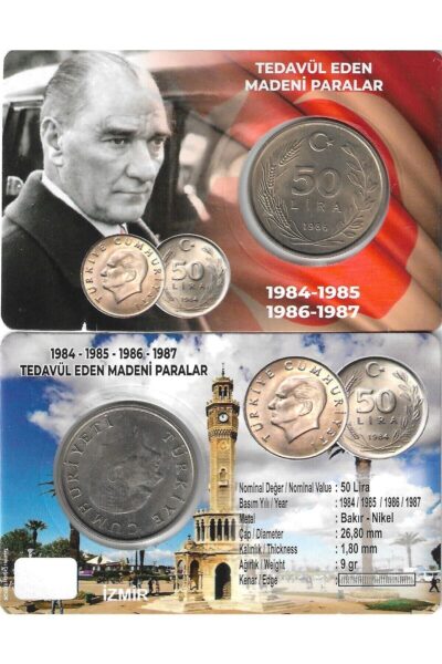 1986 Yılı 50 Lira Özel Açıklamalı Kitinde Çil