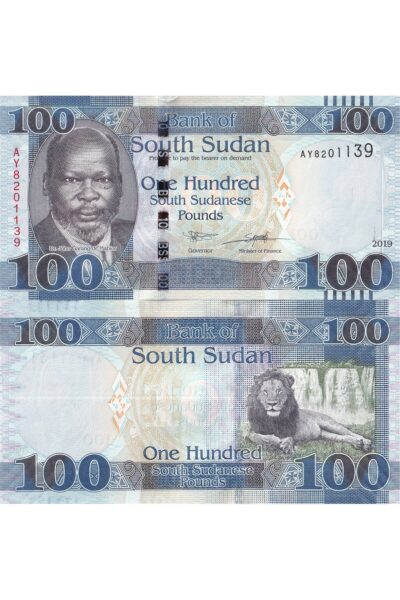 Güney Sudan 2019 Yılı 100 Pound Yabancı Kağıt Para Çil ( UNC ) Koleksiyon Para