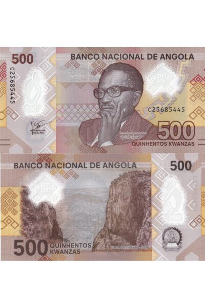 Angola 500 Kwanzas Yabancı Polimer Kağıt Para Çil ( UNC ) Koleksiyon Para