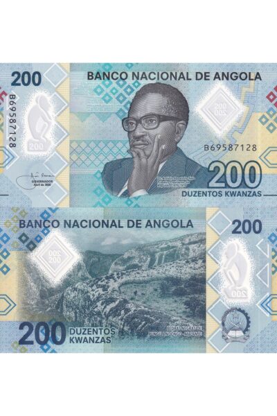 Angola 2020 Yılı 200 Kwanzas Polimer Yabancı Kağıt Para Çil ( Unc ) Koleksiyon Para