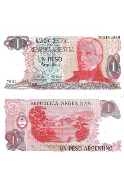 Arjantin 1 Pesos Yabancı Kağıt Para Çil (Unc) Koleksiyon Para